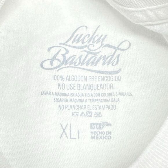 Lucky Bastards White Tee - Picture 3 of 6